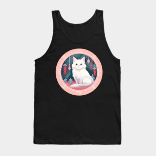 Turkish Angora Cat Xmas Ornament, Love Cats Tank Top